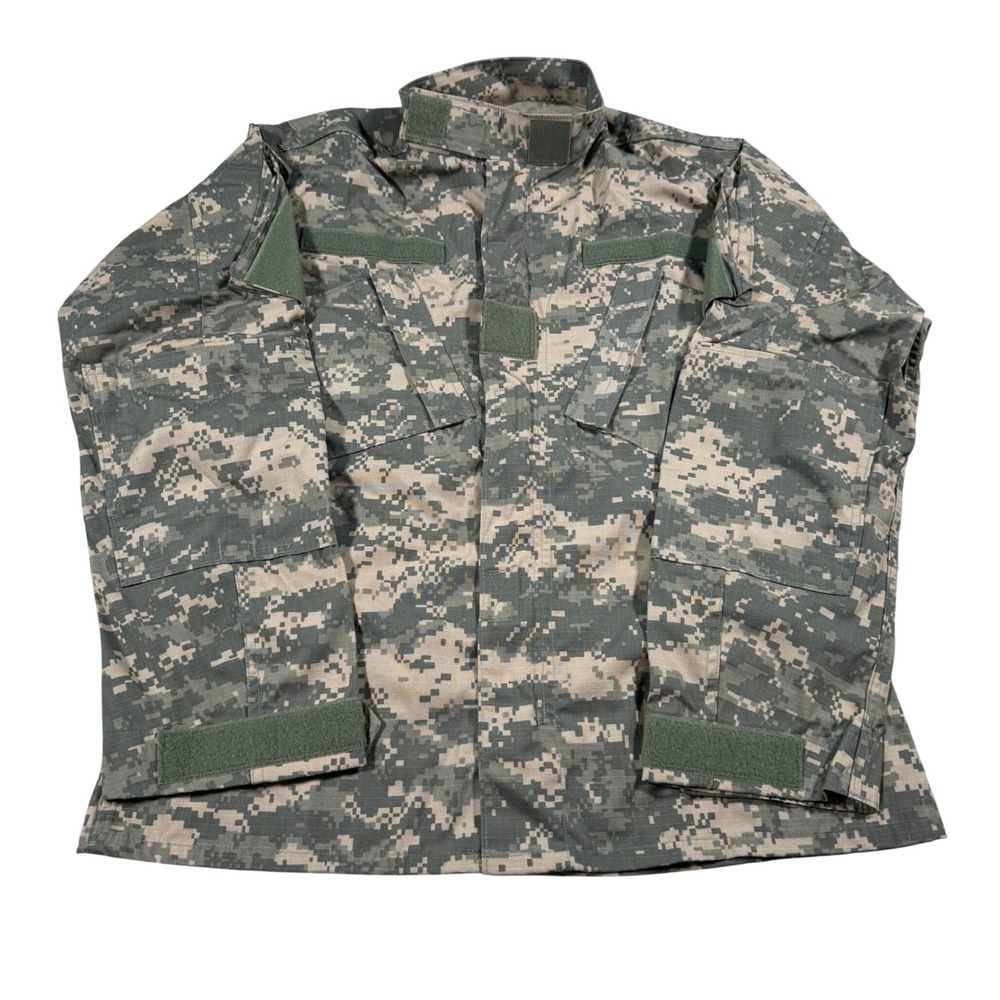 US Military ACU Field Jacket Mens Medium Regular Gray Camo Tactical Ripstop UCP